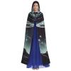 Dwrepo Alien Spaceship Halloween Hooded Cloak Full Length Adult Vampire Witch Cape for Halloween Cosplay Costumes view 2