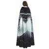 Dwrepo Alien Spaceship Halloween Hooded Cloak Full Length Adult Vampire Witch Cape for Halloween Cosplay Costumes view 4