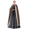 Dwrepo Brown Stripe Halloween Hooded Cloak Full Length Adult Vampire Witch Cape for Halloween Cosplay Costumes view 3