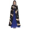 Dwrepo Halloween Flying Bats Halloween Hooded Cloak Full Length Adult Vampire Witch Cape for Halloween Cosplay Costumes view 2