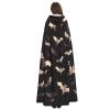Dwrepo Halloween Flying Bats Halloween Hooded Cloak Full Length Adult Vampire Witch Cape for Halloween Cosplay Costumes view 4