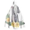 Dwrepo Cute Elephant with Wreath and Little Duck Halloween Hooded Cloak Full Length Adult Vampire Witch Cape for Halloween Cosplay Costumes view 1