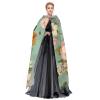 Dwrepo Vintage Floral Flowers Halloween Hooded Cloak Full Length Adult Vampire Witch Cape for Halloween Cosplay Costumes view 3