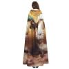 Dwrepo Cute Guinea Pigs Halloween Hooded Cloak Full Length Adult Vampire Witch Cape for Halloween Cosplay Costumes view 4