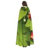 Dwrepo Leaves and Ladybugs Halloween Hooded Cloak Full Length Adult Vampire Witch Cape for Halloween Cosplay Costumes view 4