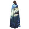 Dwrepo Underwater Fish Halloween Hooded Cloak Full Length Adult Vampire Witch Cape for Halloween Cosplay Costumes view 4