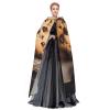 Dwrepo Chocolate Chip Biscuits Halloween Hooded Cloak Full Length Adult Vampire Witch Cape for Halloween Cosplay Costumes view 3
