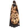 Dwrepo Chocolate Chip Biscuits Halloween Hooded Cloak Full Length Adult Vampire Witch Cape for Halloween Cosplay Costumes view 4