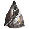 Dwrepo Microphone with Music Notes Halloween Hooded Cloak Full Length Adult Vampire Witch Cape for Halloween Cosplay Costumes view 1