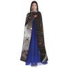 Dwrepo Microphone with Music Notes Halloween Hooded Cloak Full Length Adult Vampire Witch Cape for Halloween Cosplay Costumes view 2