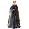 Dwrepo Microphone with Music Notes Halloween Hooded Cloak Full Length Adult Vampire Witch Cape for Halloween Cosplay Costumes view 3