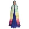 Dwrepo Tropical Palm Tree Halloween Hooded Cloak Full Length Adult Vampire Witch Cape for Halloween Cosplay Costumes view 2