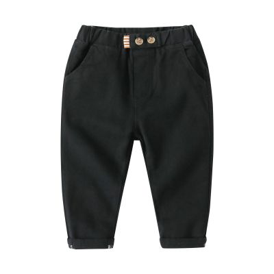 Baby Toddler Pull On Jogger Sweatpants Boys Loose Elastic High Waist Harem Fall Casual Pants with (Black, 12-18 Months)