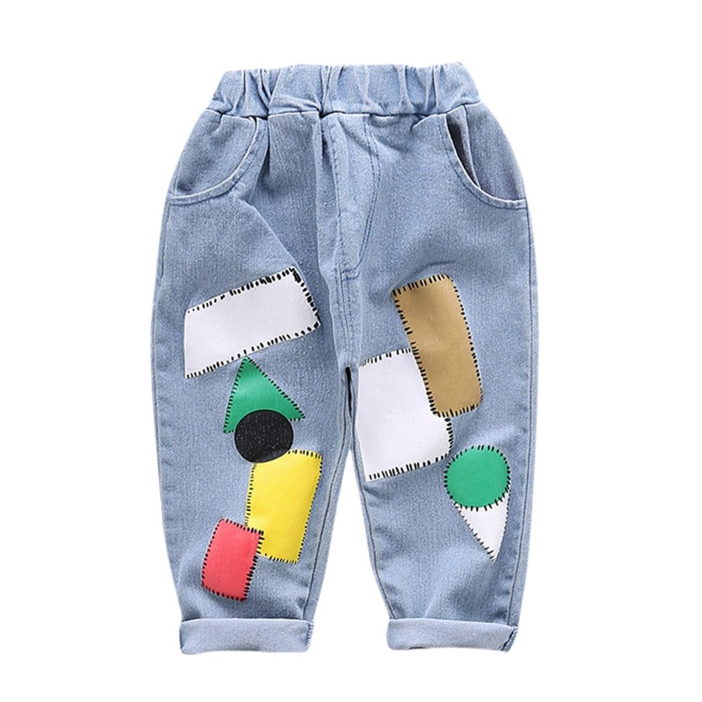 Infant Baby Girls Boys Kids Denim High Waist Loose Double Harem Pocket Pants Trousers Fall (Light Blue, 4-5 Years)
