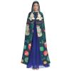 Dwrepo Merry Christmas Tree Halloween Hooded Cloak Full Length Adult Vampire Witch Cape for Halloween Cosplay Costumes view 2