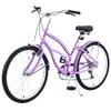FOMAS Cruiser Bike 26 inch 7 Speed Beach Bicycle Dual V Brake City Commuter Bike Steel Frame Cruiser Bike for Adult Men Women Purple view 1