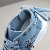 Fashion Wedge Heeled Sneakers for Women,Womens White Platform Sneakers,Casual Slip On Work Shoes Women,Comfortable Lace Up Running Shoes for Women Footwear - Fashion Sneakers for Women (C-Blue, 9.5) view 4