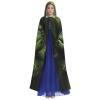 Dwrepo Gator Lurking Green Halloween Hooded Cloak Full Length Adult Vampire Witch Cape for Halloween Cosplay Costumes view 2
