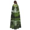 Dwrepo Gator Lurking Green Halloween Hooded Cloak Full Length Adult Vampire Witch Cape for Halloween Cosplay Costumes view 4