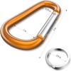 6 PCS Carabiner Keychain Clip -3" Aluminum Carabiner D Ring, Caribeener Clips, Spring Snap Hook for Keychain Clip (Gold) view 3