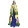 Dwrepo Easter Bunny Spring Butterfly Halloween Hooded Cloak Full Length Adult Vampire Witch Cape for Halloween Cosplay Costumes view 2