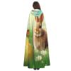 Dwrepo Easter Bunny Spring Butterfly Halloween Hooded Cloak Full Length Adult Vampire Witch Cape for Halloween Cosplay Costumes view 4