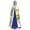 Dwrepo Toucans Parrot palm tree leaves Halloween Hooded Cloak Full Length Adult Vampire Witch Cape for Halloween Cosplay Costumes view 2