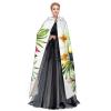 Dwrepo Toucans Parrot palm tree leaves Halloween Hooded Cloak Full Length Adult Vampire Witch Cape for Halloween Cosplay Costumes view 3