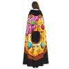 Dwrepo Donut Halloween Hooded Cloak Full Length Adult Vampire Witch Cape for Halloween Cosplay Costumes view 4