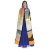Dwrepo Palm Tree on Beach Halloween Hooded Cloak Full Length Adult Vampire Witch Cape for Halloween Cosplay Costumes view 2