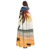 Dwrepo Palm Tree on Beach Halloween Hooded Cloak Full Length Adult Vampire Witch Cape for Halloween Cosplay Costumes view 4