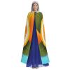 Dwrepo Fresh Orange Fruit Halloween Hooded Cloak Full Length Adult Vampire Witch Cape for Halloween Cosplay Costumes view 2