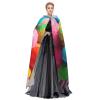 Dwrepo Colorful Candy Halloween Hooded Cloak Full Length Adult Vampire Witch Cape for Halloween Cosplay Costumes view 3