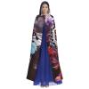 Dwrepo Colorful Butterflies on Flowers Halloween Hooded Cloak Full Length Adult Vampire Witch Cape for Halloween Cosplay Costumes view 2