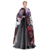 Dwrepo Colorful Butterflies on Flowers Halloween Hooded Cloak Full Length Adult Vampire Witch Cape for Halloween Cosplay Costumes view 3