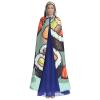 Dwrepo Sushi Halloween Hooded Cloak Full Length Adult Vampire Witch Cape for Halloween Cosplay Costumes view 2