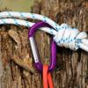6 PCS Carabiner Keychain Clip -3" Aluminum Carabiner D Ring, Caribeener Clips, Spring Snap Hook for Keychain Clip (Purple) view 4