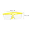 BUGUUYO 12pcs Protective Eyewear with Yellow Frame and White Lens Anti-dust and Wind Goggles for Outdoor Activities Lightweight Impact-resistant Eye Protection for Riding Cycling and view 2