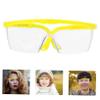 BUGUUYO 12pcs Protective Eyewear with Yellow Frame and White Lens Anti-dust and Wind Goggles for Outdoor Activities Lightweight Impact-resistant Eye Protection for Riding Cycling and view 3