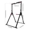 Power Tower Pull Up Dip Station, Foldable Workout Bar Station Training Fitness Equipment, Triangular Structure, Adjustable Height, 440lbs Capacity for for Home Gym Workout view 3