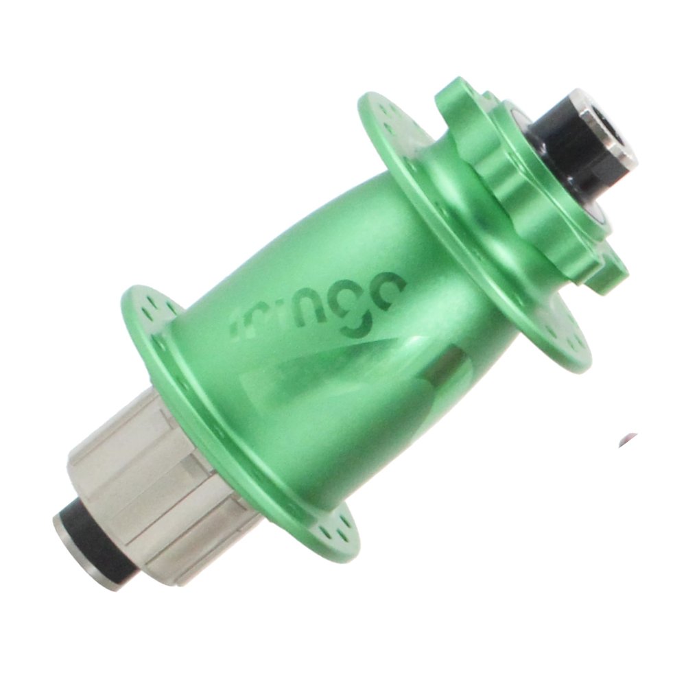 rningo Bike Hub Disc Brake 32H for Dirt Jump/Single Speed Bikes,Chrome-Molybdenum Steel Freehub High Strength Rear Bicycle Rim Hubs M10 Female Bolts (Green)