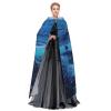 Dwrepo Blue Ocean Halloween Hooded Cloak Full Length Adult Vampire Witch Cape for Halloween Cosplay Costumes view 3
