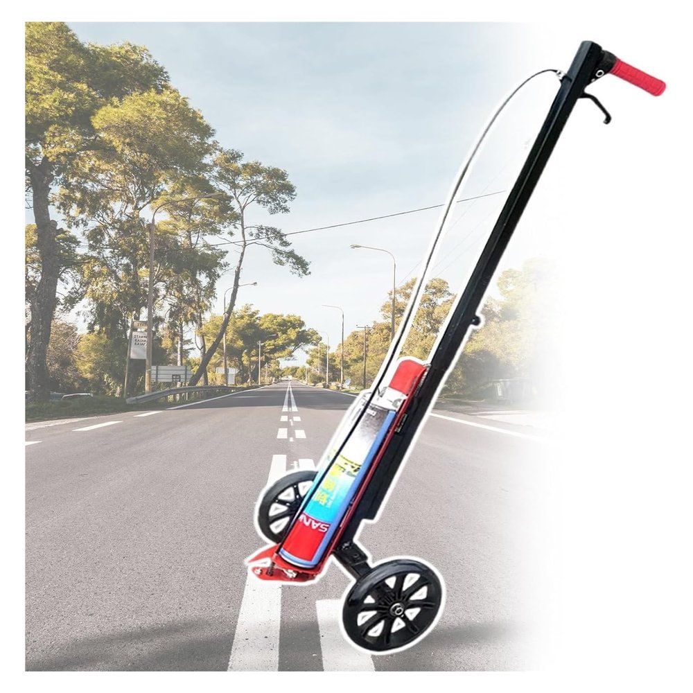 TYCQFCL Striping Line Marking Machine Garage Line Marking Machine, 70-80cm Adjustable Push Rod, 5-15cm Width Range, for School, Parking Lot
