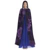Dwrepo Purple Halloween Hooded Cloak Full Length Adult Vampire Witch Cape for Halloween Cosplay Costumes view 2