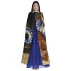 Dwrepo Blue Ring Octopus Halloween Hooded Cloak Full Length Adult Vampire Witch Cape for Halloween Cosplay Costumes view 2