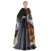 Dwrepo Blue Ring Octopus Halloween Hooded Cloak Full Length Adult Vampire Witch Cape for Halloween Cosplay Costumes view 3