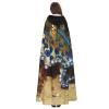 Dwrepo Blue Ring Octopus Halloween Hooded Cloak Full Length Adult Vampire Witch Cape for Halloween Cosplay Costumes view 4