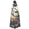 Dwrepo Airplane Flying Halloween Hooded Cloak Full Length Adult Vampire Witch Cape for Halloween Cosplay Costumes view 4