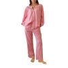 Women Y2k Gingham Pajama Sets Puff Sleeve Babydoll Shirt and Ruffle Hem Pants Plaid 2 piece Lounge Set L view 1