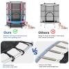 FIREFLOWERY 55 Toddler Trampoline, ASTM Approved with Safety Enclosure Net & Double-Sided Zipper, Ideal Gift for Boys and Girls, Indoor Trampoline for Kids view 4